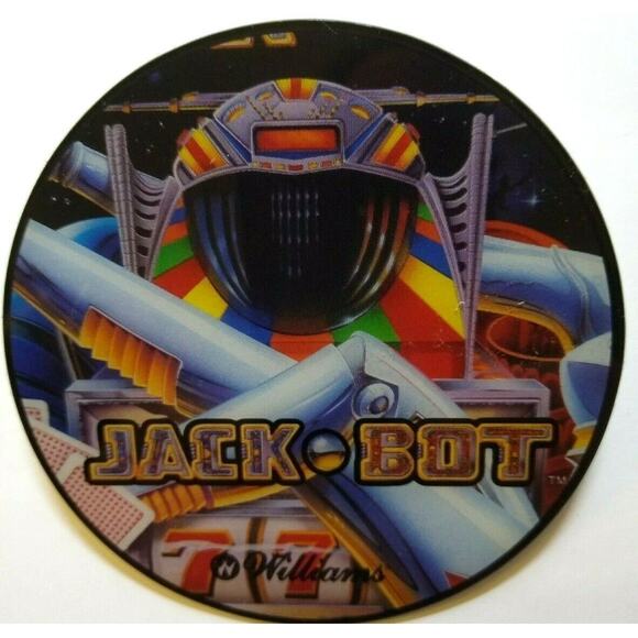 Jackbot COASTER Pinball Original NOS Plastic Promo Pinbot Robot 1995 Vintage - Picture 6 of 6